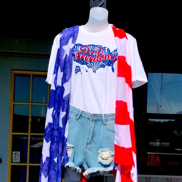 Custom made Freedom Tee size M on Gildan Siftstyle - Picture 1 of 2